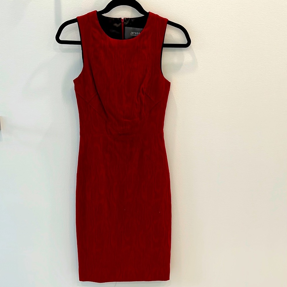 Jay Godfrey for Nordstrom Red Textured Dress size 2